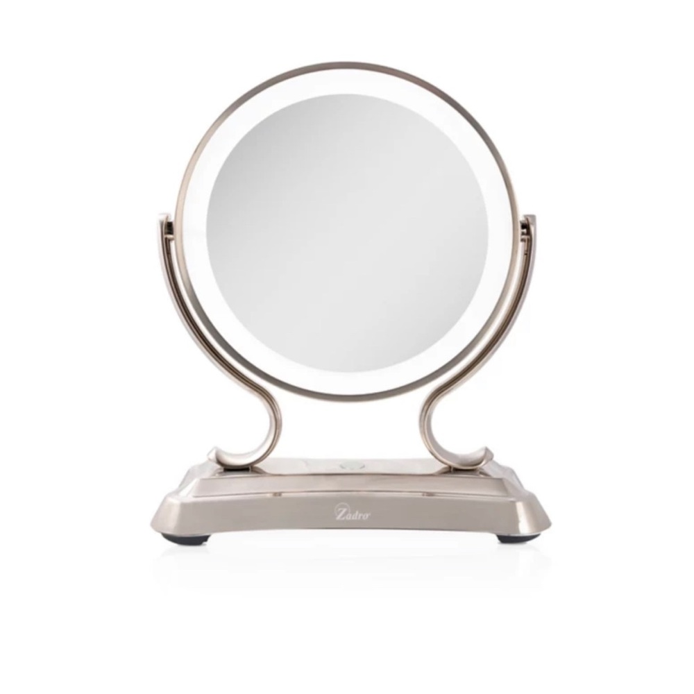 Zadro® Glamour 1x/5x LED Vanity Mirror in Satin Nickel